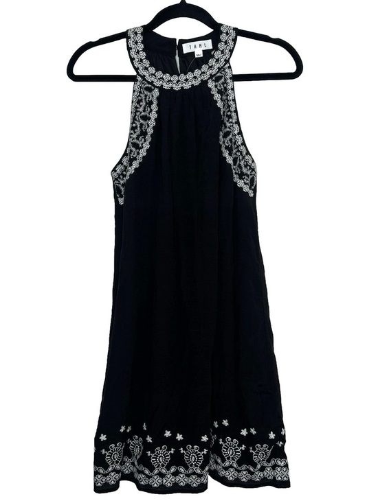 THML Dresses & Skirts - THML Stitch Fix Dress Women's Black Vittoria Embroidered A-Line Mini Halter, S